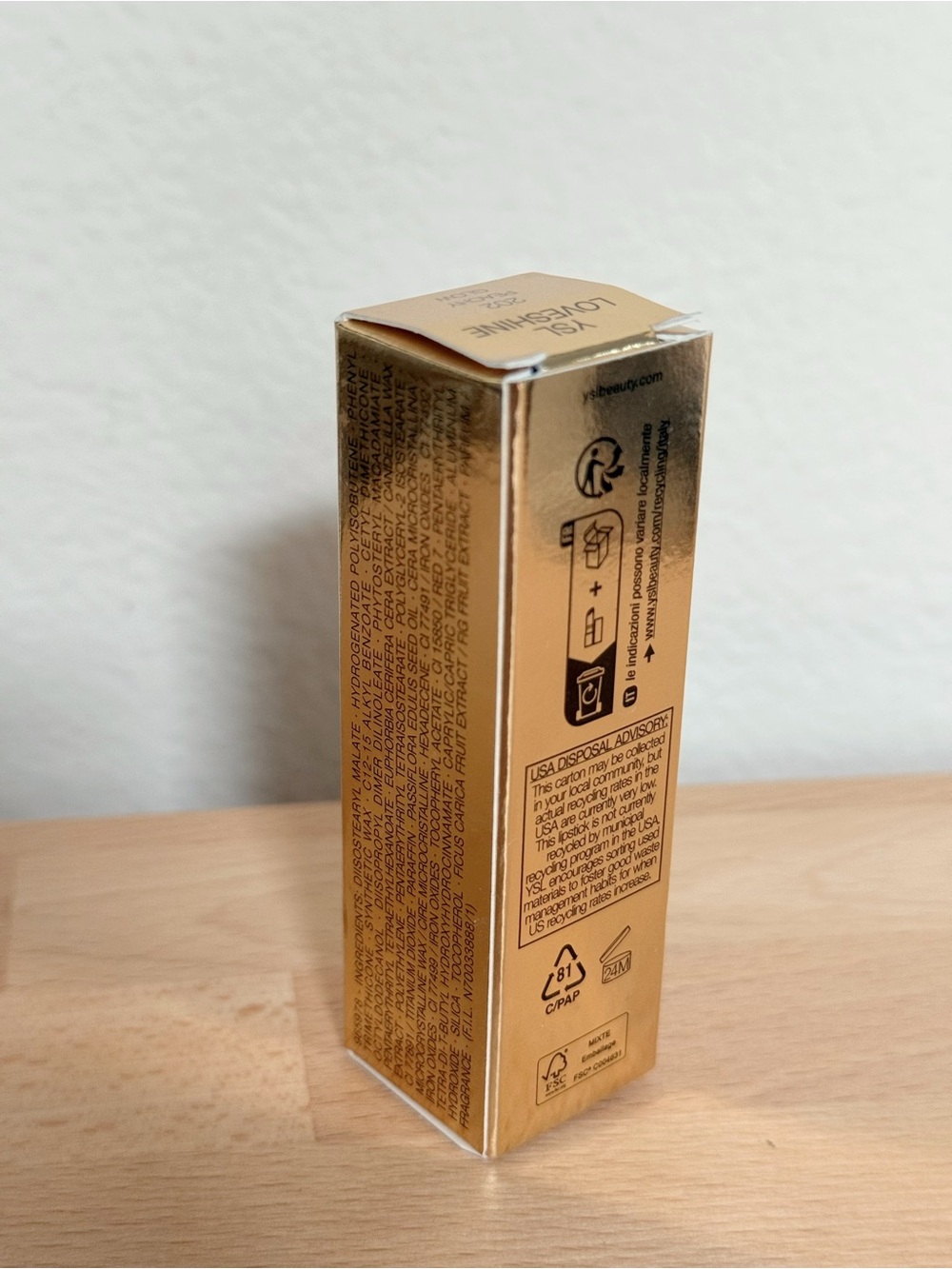 Yves Saint Laurent YSL LoveShine Lipstick 202 Peachy Glow - Picture 5 of 5